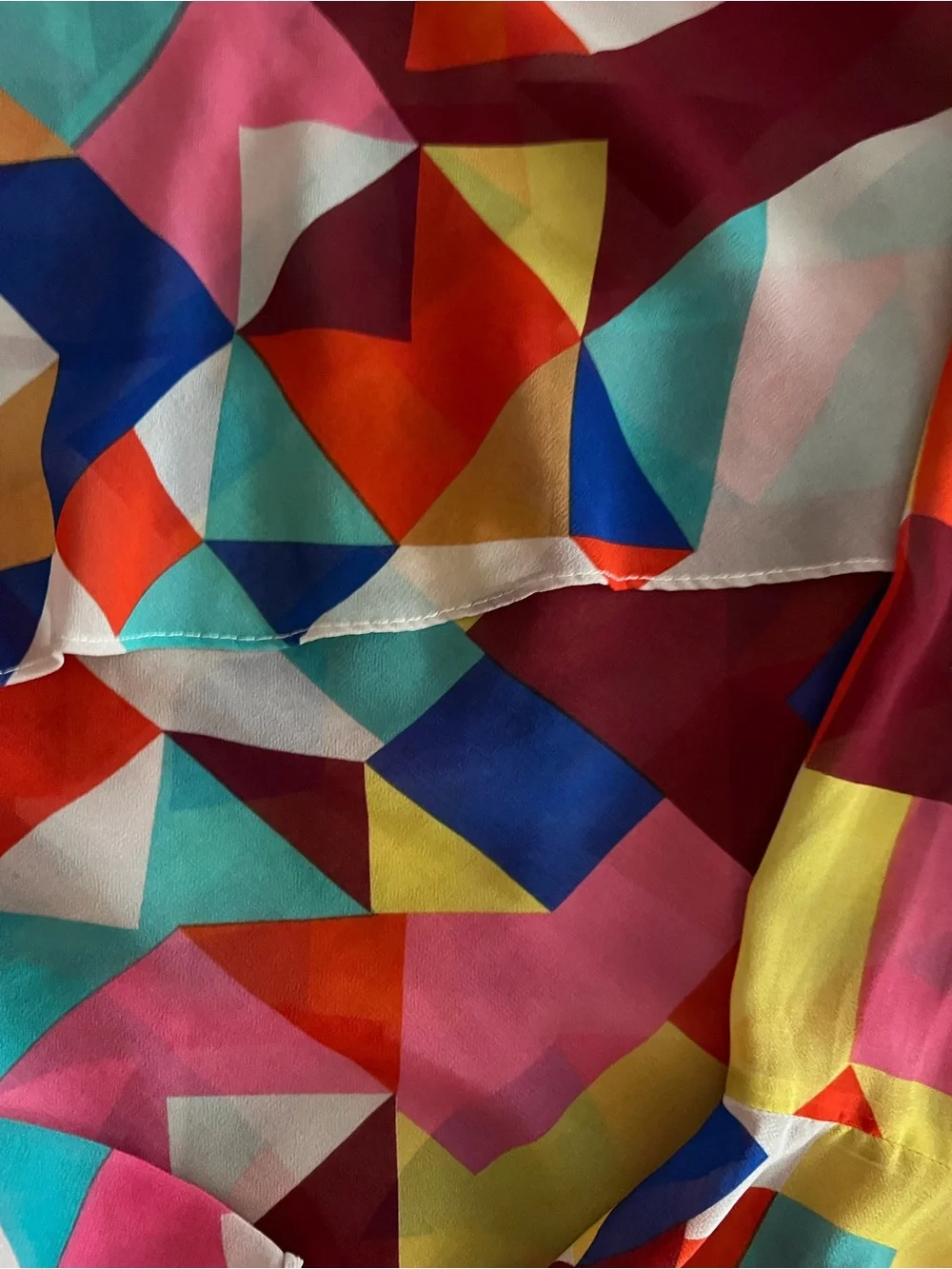 Cristina Multicolor Geometric Ruffle Top - Picture 3 of 5